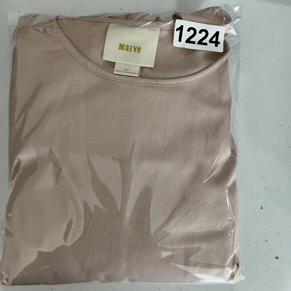 Anthropology Maeve XS Camillia Blush Dropwaist HiLow Dress Linen Blend Lagenlook - Picture 16 of 16